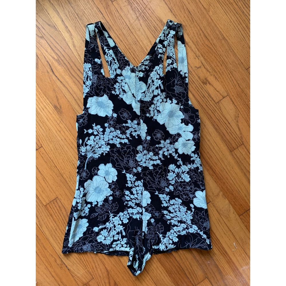 Reformation Black and Turquoise Romper!